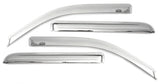 2011-2018 Grand Cherokee Ventvisor Front and Rear Window Deflectors Chrome 4-Piece - View 2 | Dirty Garage