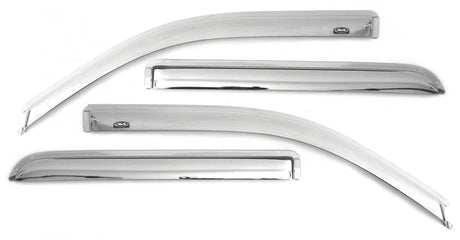 2011-2018 Grand Cherokee Ventvisor Front and Rear Window Deflectors Chrome 4-Piece - View 2 | Dirty Garage
