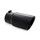 Universal 6" OD Dual Wall Angled 5" Inlet 12" Length Black Finish Tip - View 3 | Dirty Garage