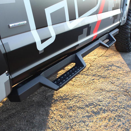 2015-2026 F-150/Super Duty HDX Black Drop Nerf Step Bars - View 2 | Dirty Garage