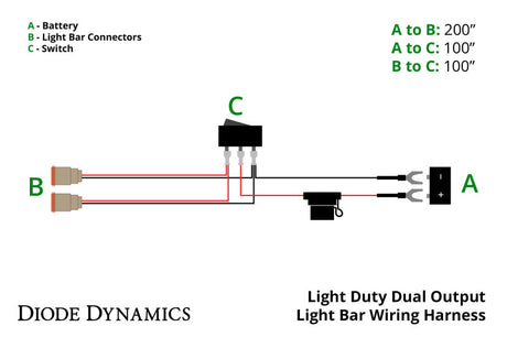 Universal Light Duty Dual Output 2-Pin Off-Road Light Bar Wiring Harness - View 4 | Dirty Garage