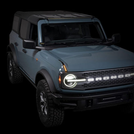 2022-2026 Bronco Luminix DRL LED Lights w/ Pair of Hood Limb Riser Replacements - View 7 | Dirty Garage
