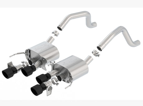 Borla 2015+ Chevy Corvette C7 Z06 6.2L Axle Back ATAK Exhaust Black Quad Tips w/o AFM w/ NPP - View 2 | Dirty Garage