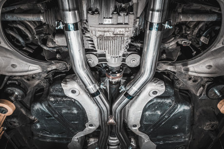 2018-2023 Durango SRT 6.4L Armor Lite AL Steel 3" Cat Back Exhaust Dual Rear Exit SS Tips - View 2 | Dirty Garage