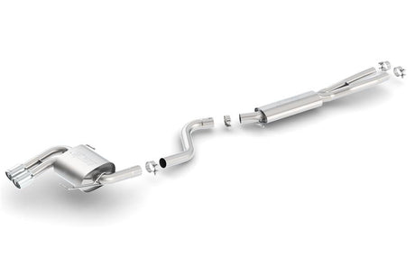 Borla 08-12 BMW 328i Sdm E90 2.0L RWD Dual Left Rear Exit Touring Cat-Back Exhaust - View 2 | Dirty Garage