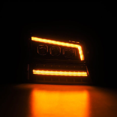 2003-2006 GM Truck Avalanche Black Nova-Series LED Projector Headlights - View 4 | Dirty Garage