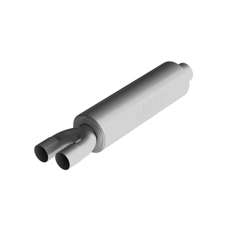 Universal 3" ID Inlet 2.5" ID Outlet 30.5" Chambered Aluminum Muffler | Dirty Garage