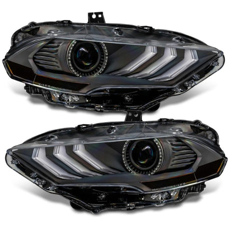 2018-2023 Mustang Dynamic ColorSHIFT LED Headlights Black Series - View 9 | Dirty Garage