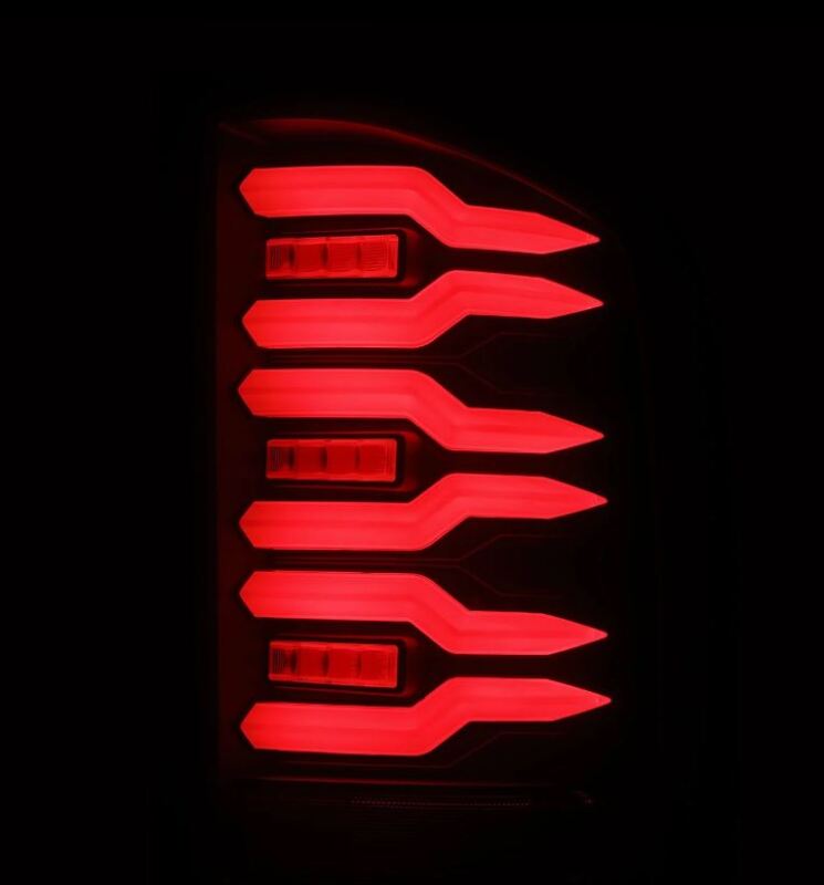 2007-2014 GM 1500 2500HD 3500HD Luxx-Series LED Tail Lights Black Smoked Lens - View 4 | Dirty Garage