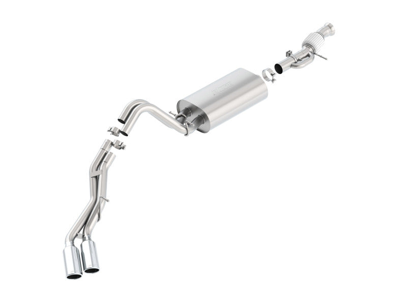 Borla Touring Cat Back 15-16 GMC Denali 6.2L V8 2.75in, 2.25in Dual Same Side Exit 4in Tips Exhaust - View 2 | Dirty Garage