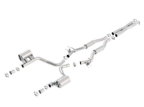 Borla 15-16 Dodge Challenger SRT 392 S-Type Catback Exhaust Single Split Rear Exit (No Tip) - View 3 | Dirty Garage