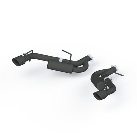 2016-2019 GM Camaro 2.5" Black Coated Axle Back Exhaust System 4" Dual Wall Tips - View 3 | Dirty Garage