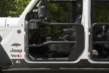 Rugged Ridge Fortis Front Tube Doors with Mirrors 18-23 Jeep Wrangler JL/JT - View 3 | Dirty Garage