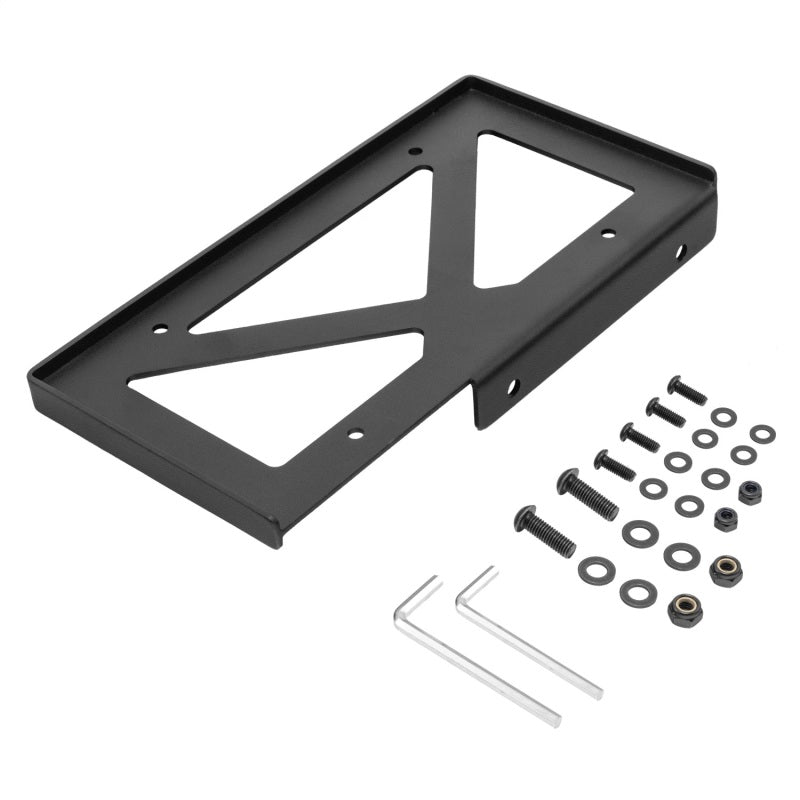 Rugged Ridge Universal Rear Bumper License Plate Holder - View 2 | Dirty Garage