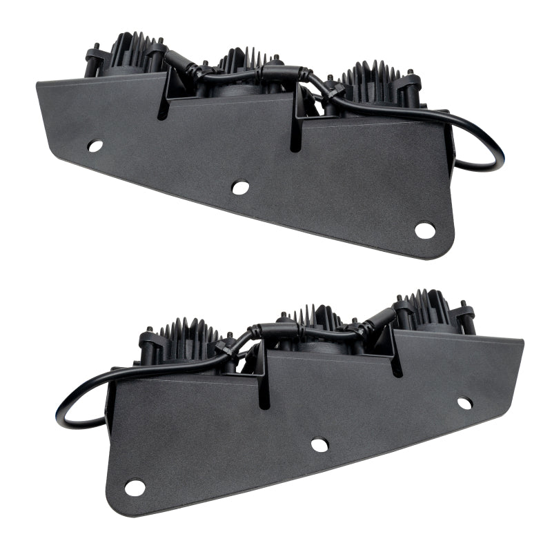 2021-2022 Bronco Triple LED Fog Light Kit Steel Bumper - View 4 | Dirty Garage