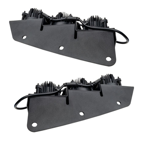 2021-2022 Bronco Triple LED Fog Light Kit Steel Bumper - View 4 | Dirty Garage