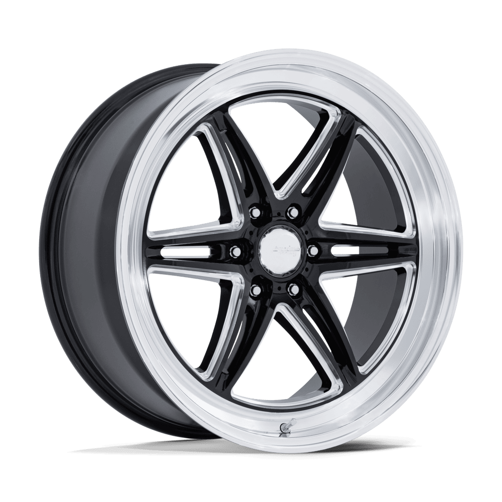 American Racing Groove 6 Drag Gloss Black Milled w/ Diamond Cut Lip Wheel (AR953) | Dirty Garage