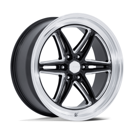 American Racing Groove 6 Drag Gloss Black Milled w/ Diamond Cut Lip Wheel (AR953) | Dirty Garage