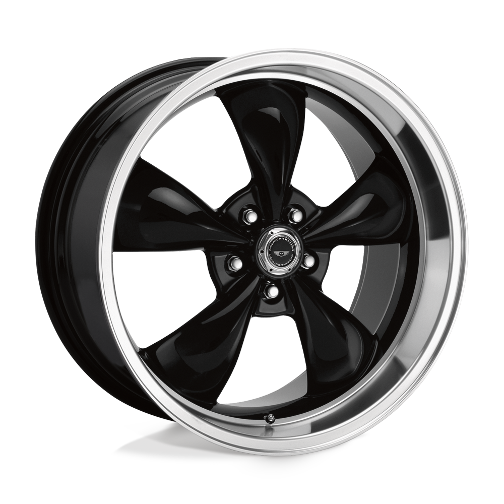 American Racing Torq Thrust M Gloss Black w/ Machined Lip Wheel (AR105) | Dirty Garage
