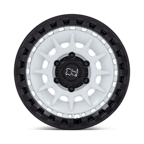 Black Rhino Barrage Gloss White On Matte Black Wheel | Dirty Garage