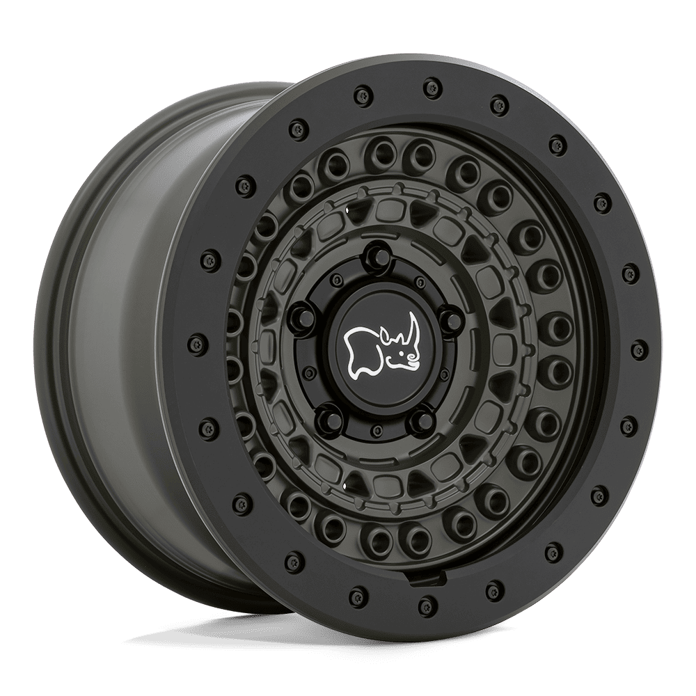 Black Rhino Barricade Olive Drab Green w/ Black Ring Wheel | Dirty Garage
