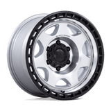 Black Rhino Voyager Silver Machined w/ M-black Lip Wheel (BR018) | Dirty Garage