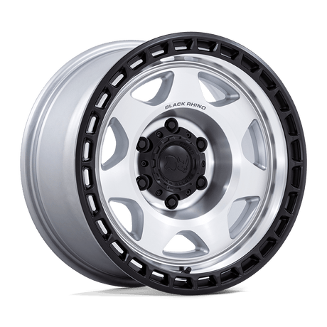 Black Rhino Voyager Silver Machined w/ M-black Lip Wheel (BR018) | Dirty Garage