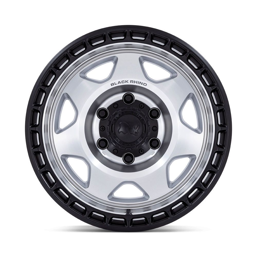 Black Rhino Voyager Silver Machined w/ M-black Lip Wheel (BR018) | Dirty Garage
