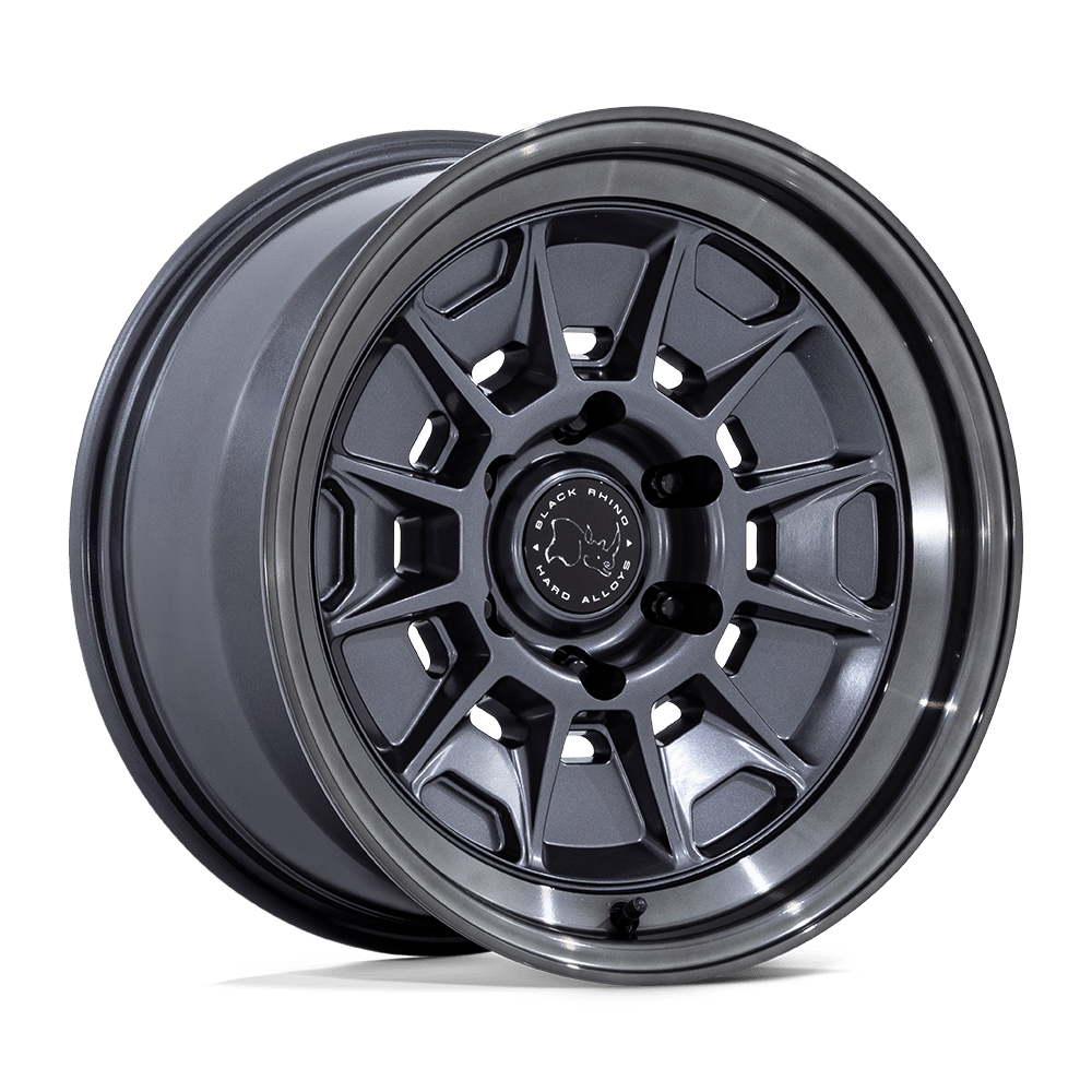 Black Rhino Mondo Matte Gunmetal w/ Gloss Gray Lip Wheel (BR021) | Dirty Garage