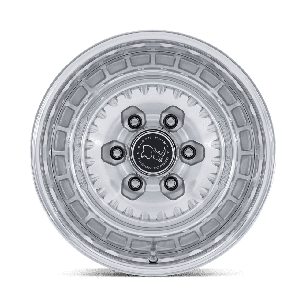 Black Rhino Bastion Gloss Silver w/ Machined Face Polished Lip Wheel (BR601) | Dirty Garage
