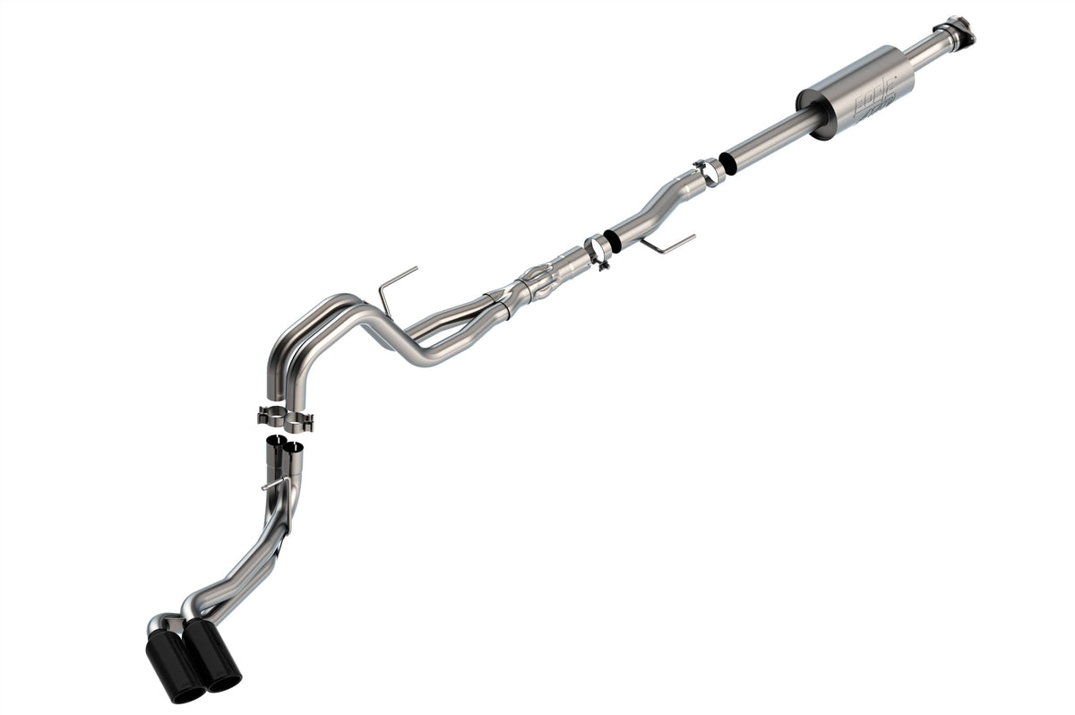 2021-2025 F-150 Cat-Back ATAK Dual Side Exit Exhaust w/ Black Tips | Dirty Garage