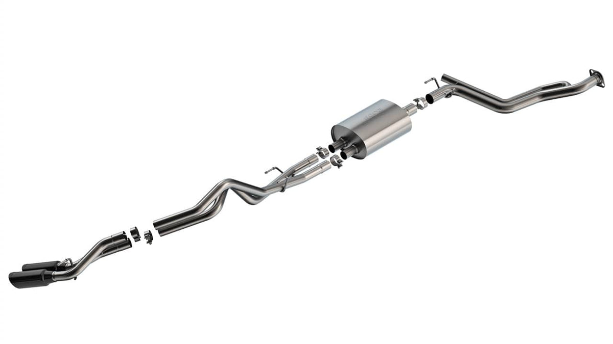 2024-2026 Tacoma 2.4L S-Type Cat-Back Exhaust System w/ Black Chrome Tips | Dirty Garage