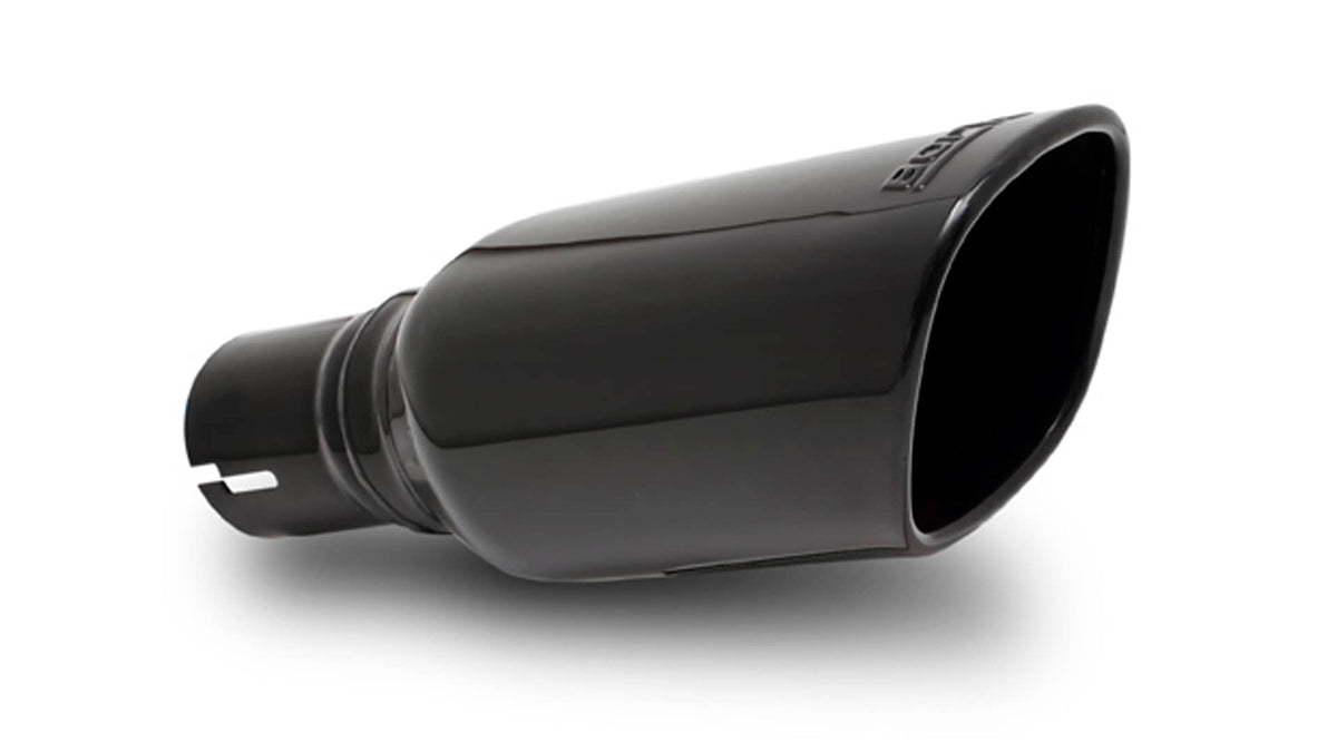 Universal 2" Inlet 3.5"x3.28" Outer Diameter 10.5" Length Black Chrome Exhaust Tip | Dirty Garage