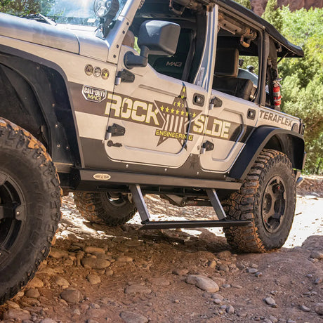 2024-2025 Wrangler JL 4-Door Set Side Step Sliders - View 2 | Dirty Garage
