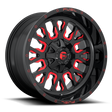 Fuel Stroke Gloss Black w/ Red Tint Wheel (D612) | Dirty Garage