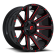Fuel Contra Gloss Black w/ Red Tint Wheel (D643) | Dirty Garage