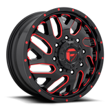 Fuel Triton Gloss Black w/ Red Tint Wheel (D656) | Dirty Garage
