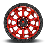 Fuel Covert Candy Red w/ Black Bead Ring Wheel (D695) | Dirty Garage
