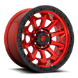 Fuel Covert Candy Red w/ Black Bead Ring Wheel (D695) | Dirty Garage