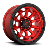 Fuel Covert Candy Red w/ Black Bead Ring Wheel (D695) | Dirty Garage