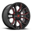 Fuel Rage Gloss Black w/ Red Tint Wheel (D712) | Dirty Garage