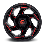 Fuel Reaction Gloss Black Milled w/ Red Tint Wheel (D755) | Dirty Garage