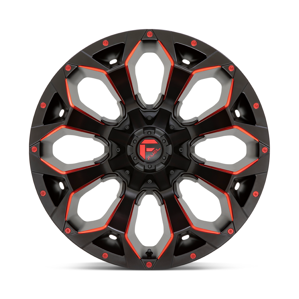 Fuel Assault Matte Black Red Milled Wheel (D787) | Dirty Garage