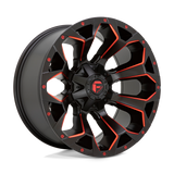 Fuel Assault Matte Black Red Milled Wheel (D787) | Dirty Garage
