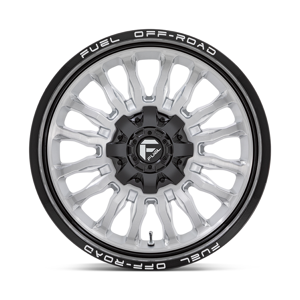Fuel Arc Silver Brushed Face w/ Milled Black Lip Wheel (D798) | Dirty Garage