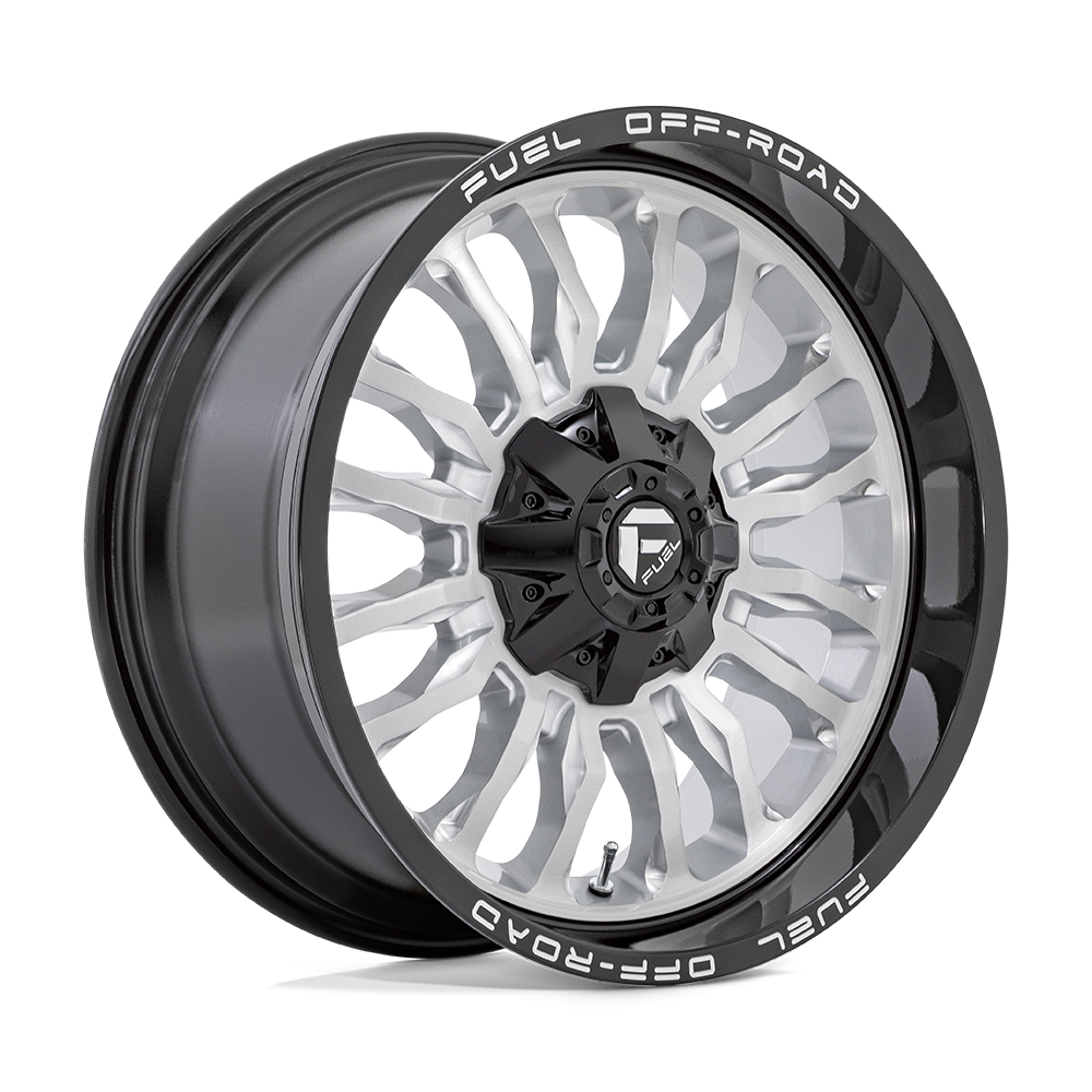 Fuel Arc Silver Brushed Face w/ Milled Black Lip Wheel (D798) | Dirty Garage