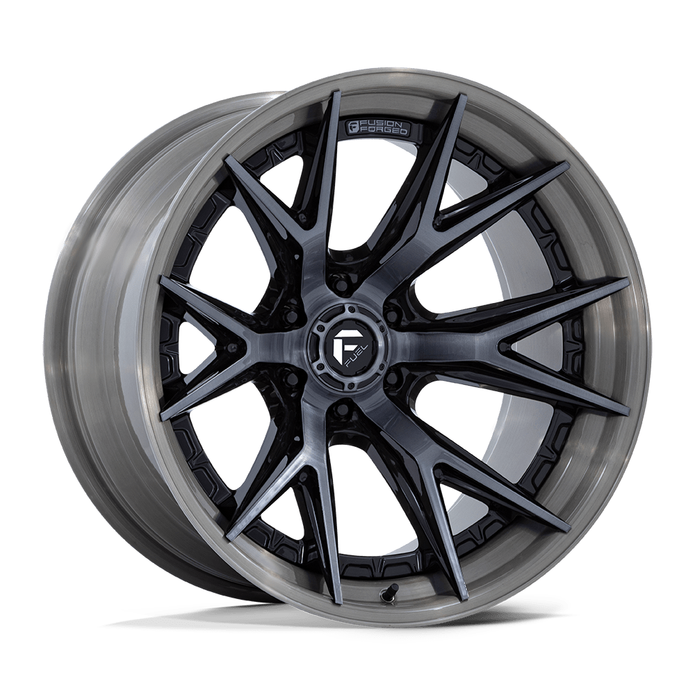 Fuel Catalyst Gloss Black w/ Brushed Gray Tint Face & Lip Wheel (FC402) | Dirty Garage