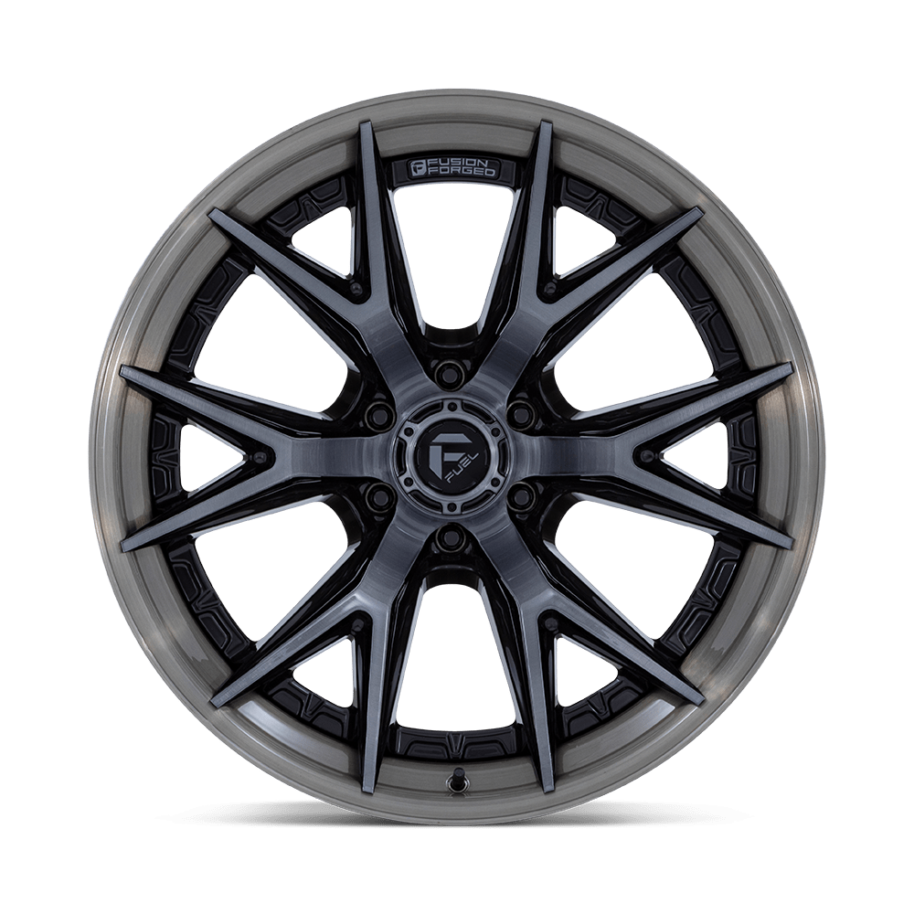 Fuel Catalyst Gloss Black w/ Brushed Gray Tint Face & Lip Wheel (FC402) | Dirty Garage