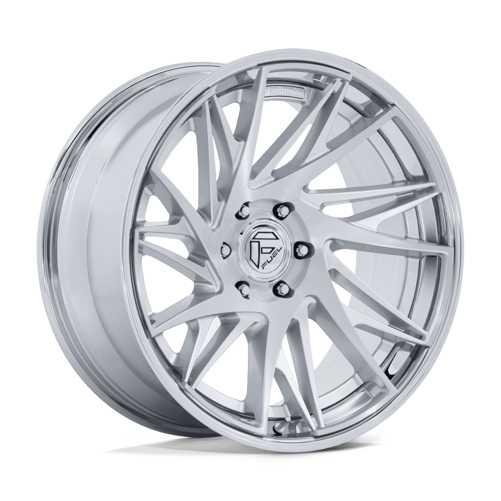 Fuel Dynamo Gloss Silver w/ Chrome Lip & Brushed Face Wheel (FC405) | Dirty Garage