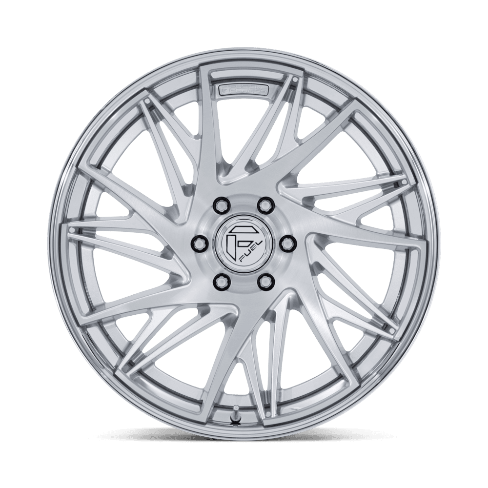 Fuel Dynamo Gloss Silver w/ Chrome Lip & Brushed Face Wheel (FC405) | Dirty Garage